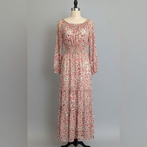 Elegant Floral Long Sleeve Dress